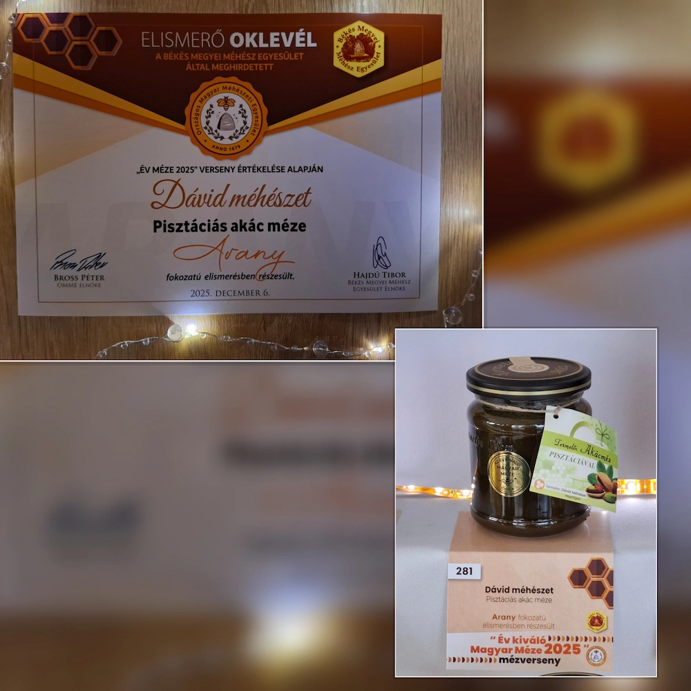 Pisztáciás akác arany fokozat